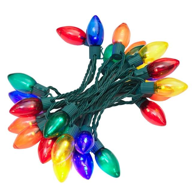 Holiday Time 25 Ultra Bright LED Ceramic Multi C9 Lights