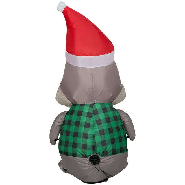 Wally Walrus with Santa Hat and Bowtie Christmas Inflatable by Gemmy