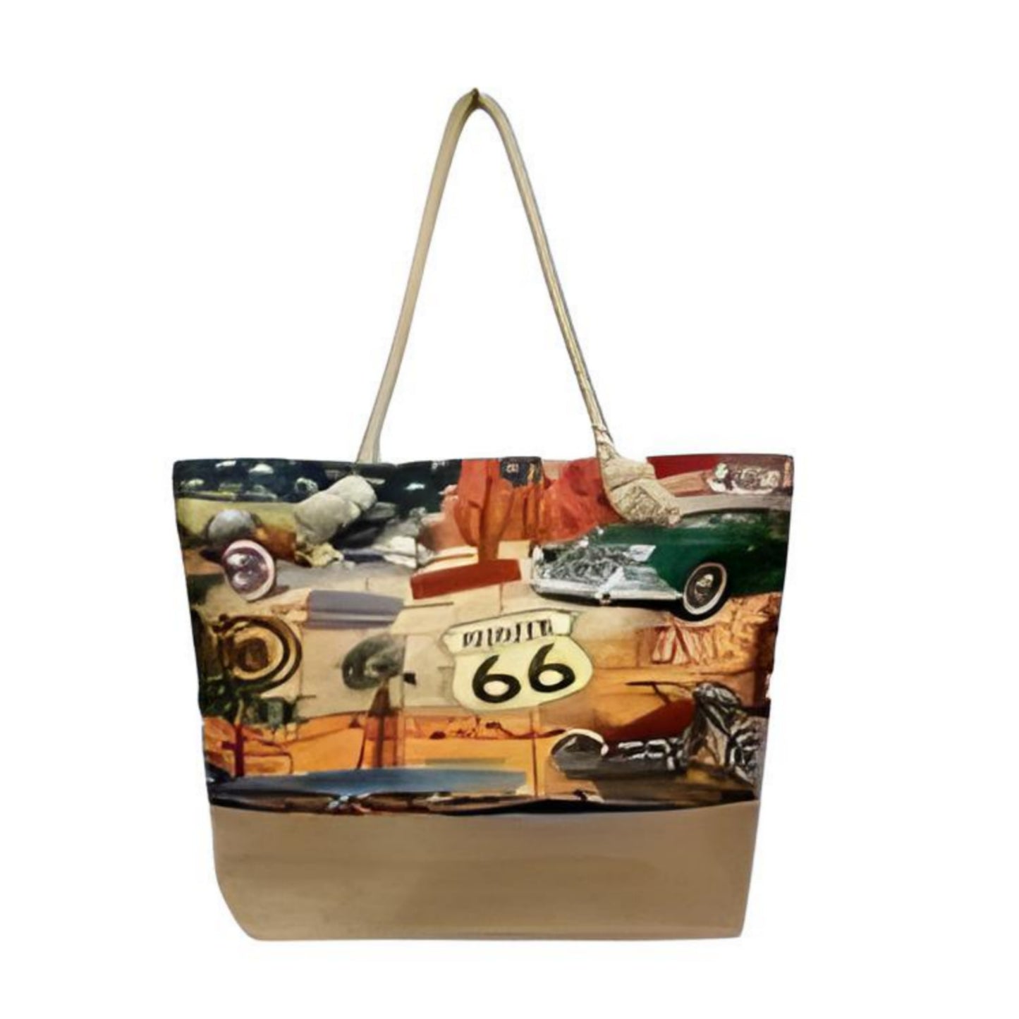 Vintage Route 66 Tote bag with mini pouch