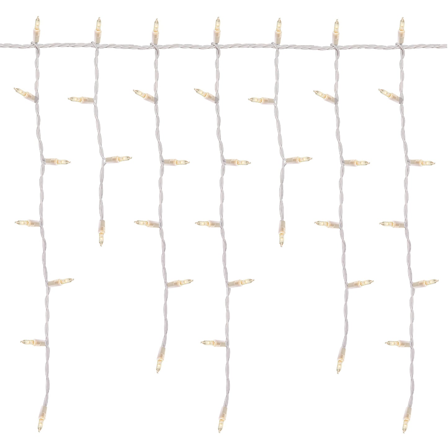 Holiday Times 300-count Icicle Outdoor String Lights Christmas Lights, Clear With White Wire