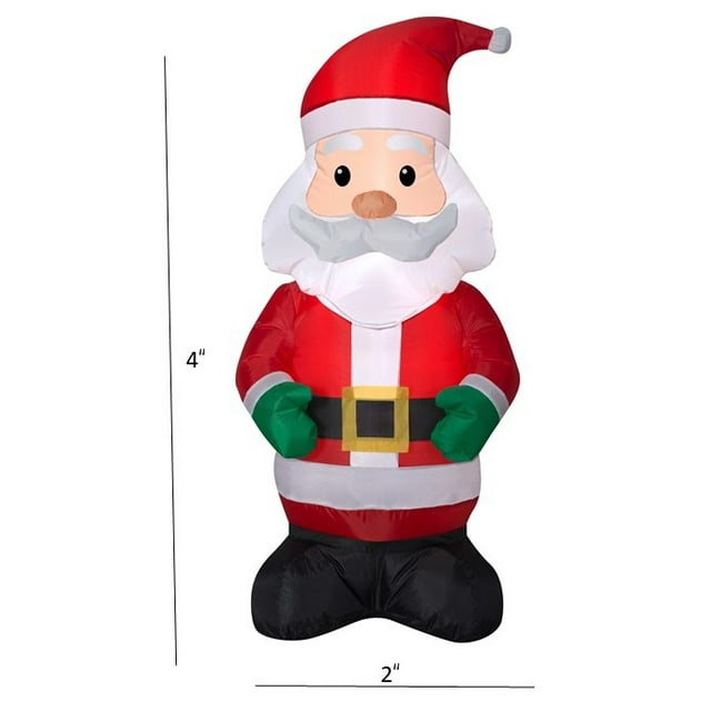Holiday Time Yard Inflatables Santa, 4 ft