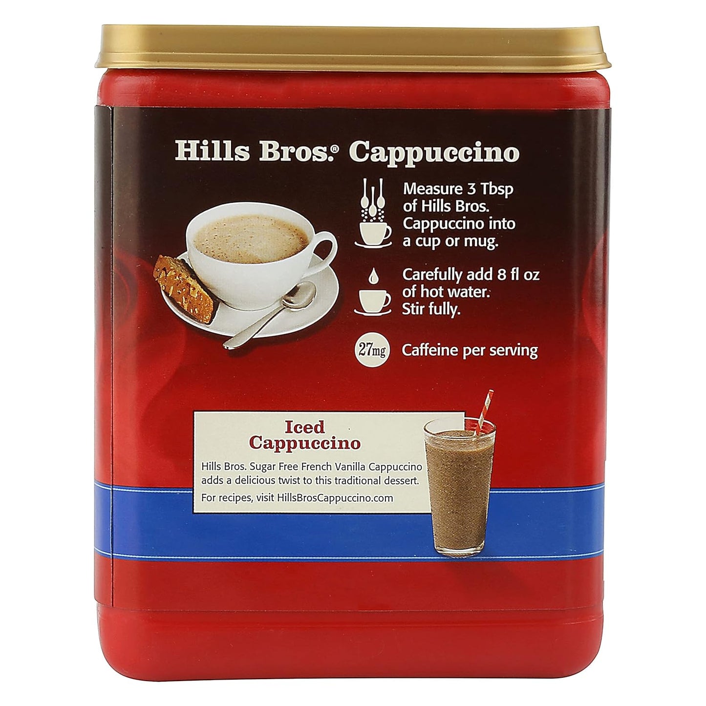 Sugar-Free French Vanilla Cappuccino Mix Instant Coffee Bundle to Enjoy Coffeehouse Flavor from Home, 12 Oz (Pack of 6)