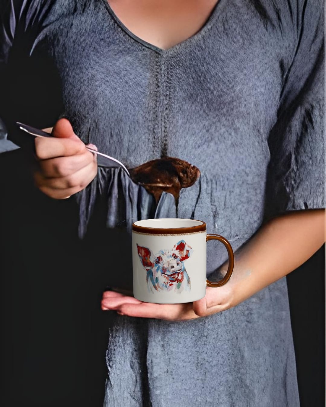 GCOMM Microwaveable Mug Treats Muffin and Cake Mixes Variety Pack with Pig Mug Gift for Pig Lovers Perfect for Making Quick and Easy Dessert for yourself and your loved ones - Pack of 4