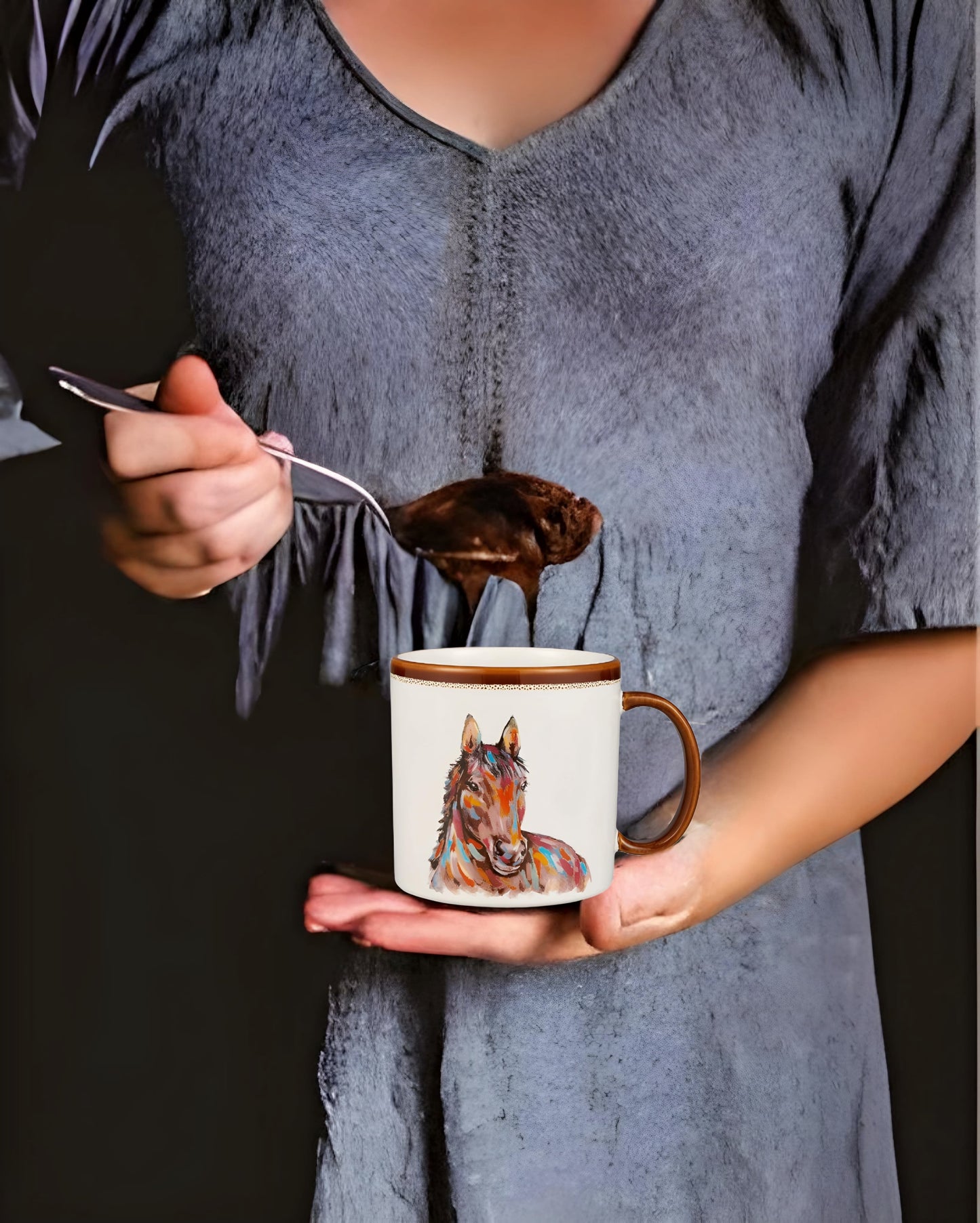 GCOMM Microwaveable Mug Treats Muffin and Cake Mixes with Horse Mug Gift for Horse Lovers - Perfect for Making Quick and Easy Dessert for yourself and your loved ones - Pack of 2