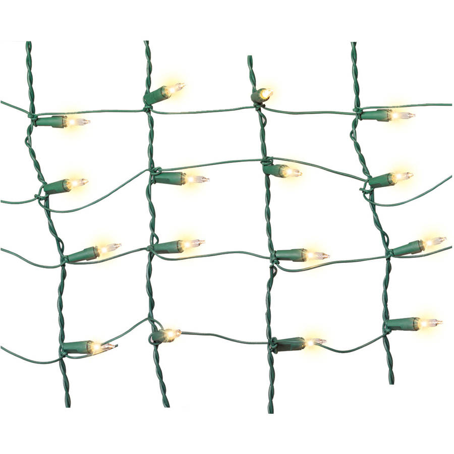 Holiday Time 200 High Density Clear Net Lights, Green Wire, 4 Ft X 4 Ft Lighted Area