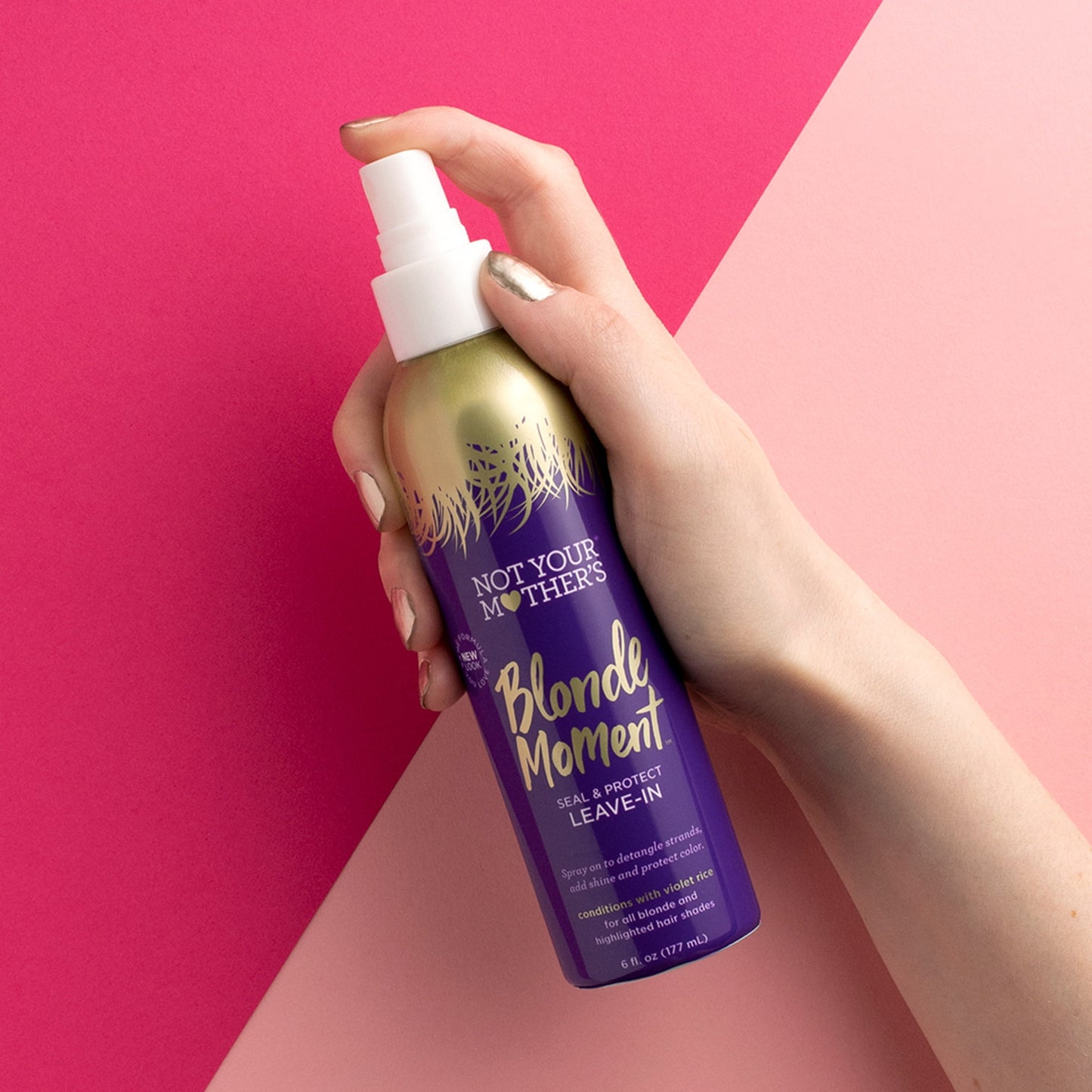 Not Your Mother's 2 Pack Blonde Moment Seal & Protect Leave-In Conditioner 6 Fl Oz + Travel Size Nivea Face and Hand Moisturizing Cream 1 Oz to Complement Your Glow