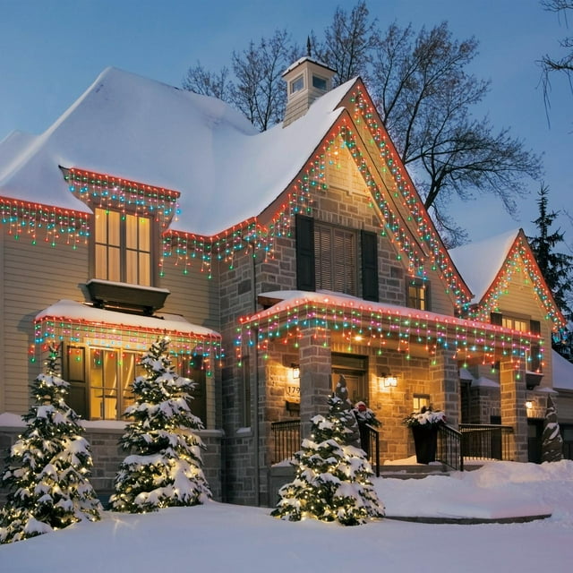 Holiday Time 300 Multi- Color Icicle Lights