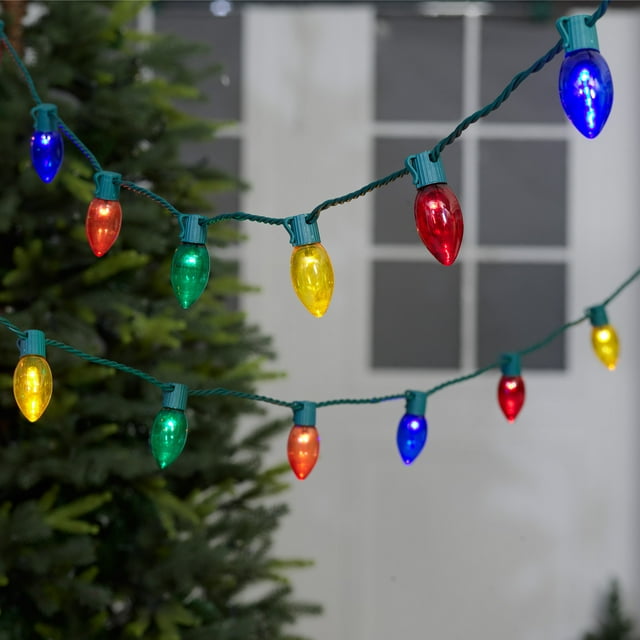Holiday Time 25 Ultra Bright LED Ceramic Multi C9 Lights