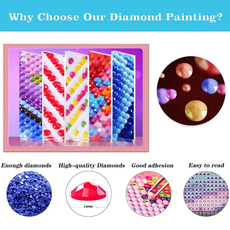 Gem Art Painting with Diamonds Dots Home Wall Décor Cow