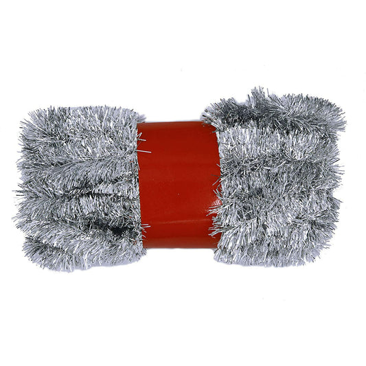 Holiday Times Thick Tinsel Christmas Garland 15' (Silver)