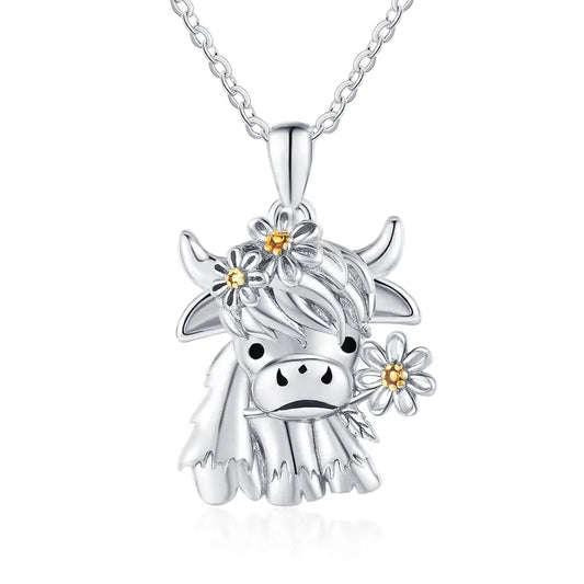 Cute Cartoon Cow Pendant Necklace - The Perfect Animal Jewelry Gift For Girls!