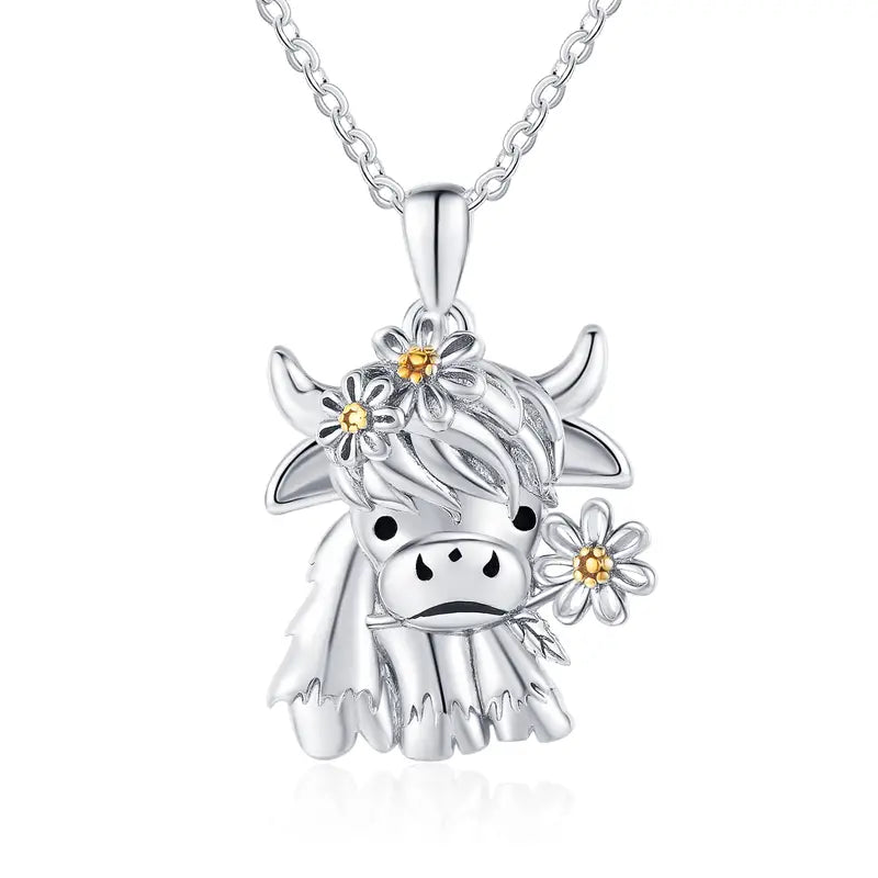 Cute Cartoon Cow Pendant Necklace - The Perfect Animal Jewelry Gift For Girls!