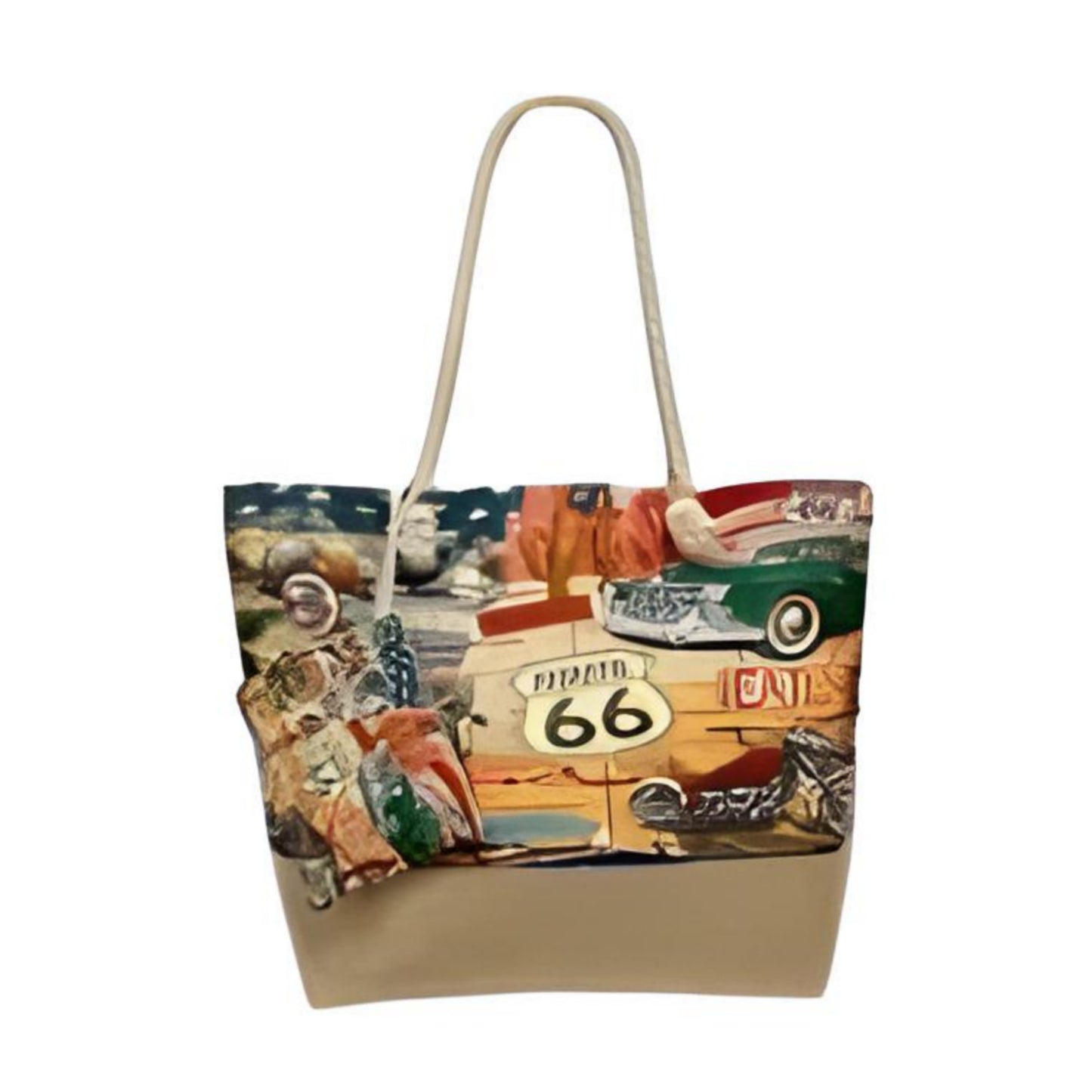 Vintage Route 66 Tote bag with mini pouch