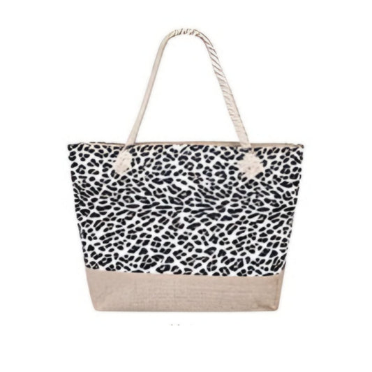 LEOPARD PRINTED TOTE BAG