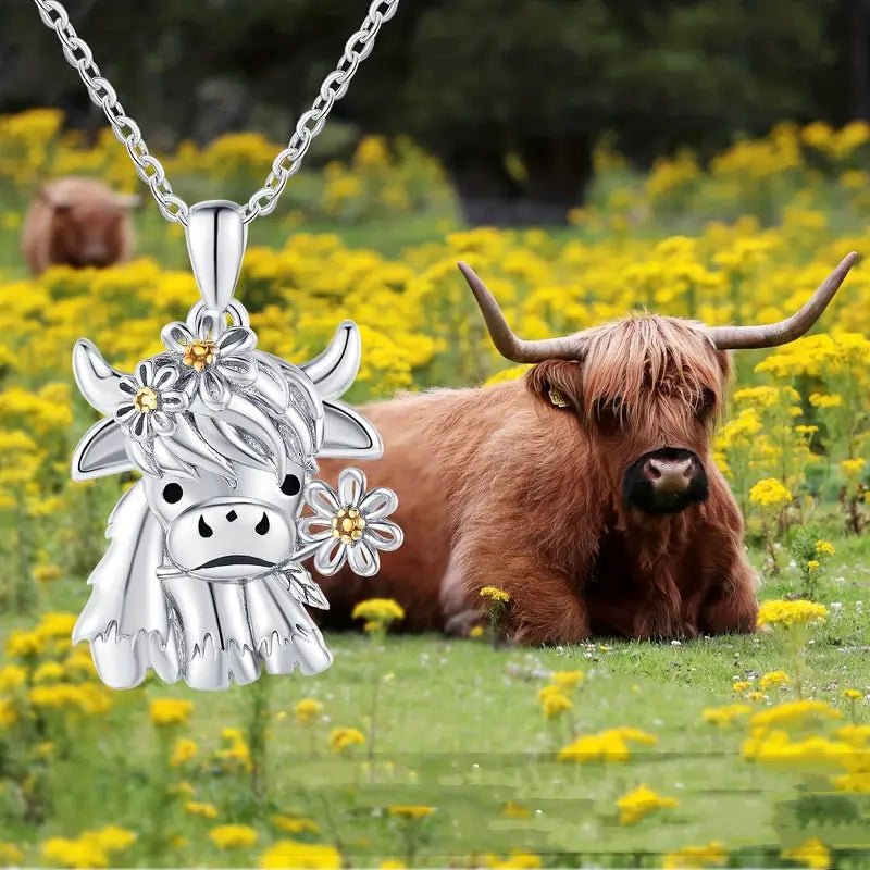 Cute Cartoon Cow Pendant Necklace - The Perfect Animal Jewelry Gift For Girls!
