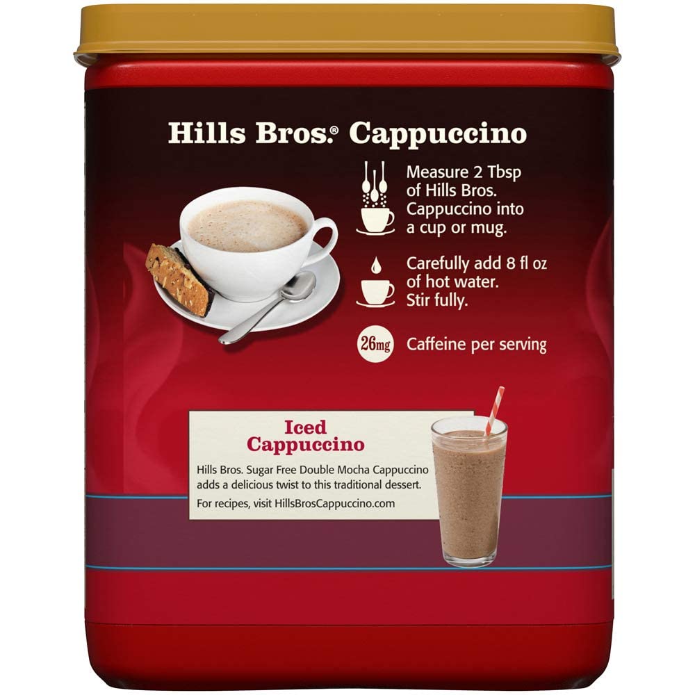 Sugar-Free Double Mocha & French Vanilla Cappuccino Mix Instant Coffee Bundle to Enjoy Coffeehouse Flavor from Home, 12 Oz. (Pack of 6)