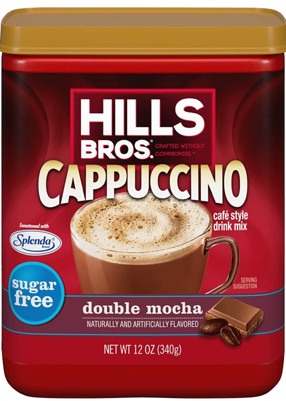 Sugar-Free Double Mocha & French Vanilla Cappuccino Mix Instant Coffee Bundle to Enjoy Coffeehouse Flavor from Home, 12 Oz. (Pack of 6)
