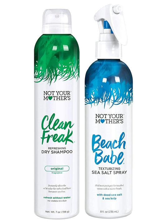 Clean Freak Refreshing Dry Shampoo Bundle with Beach Babe Texturizing Sea Salt Spray (Pack of 2