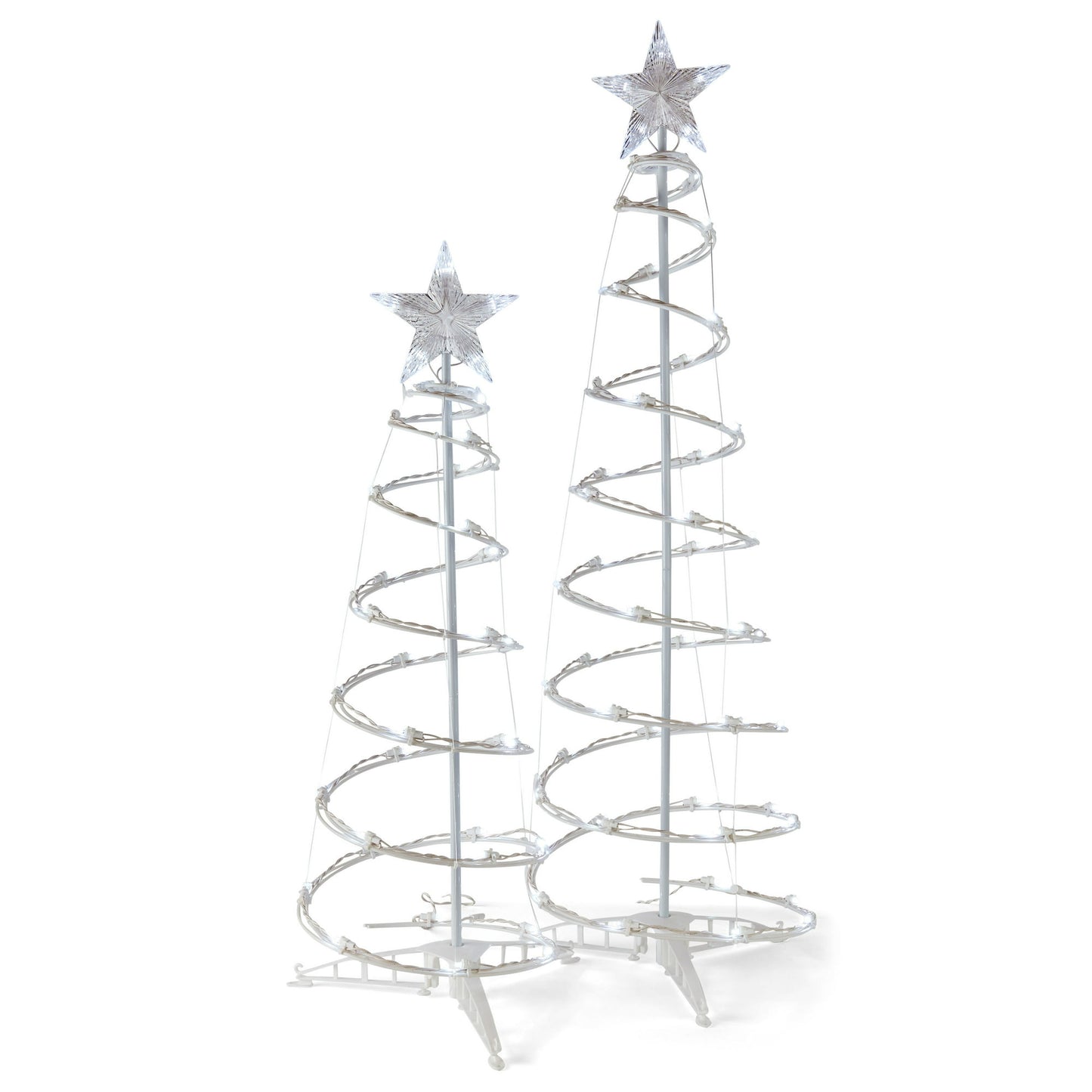 Holiday Time 2pk Light Up Clear Spiral Trees by Holiday Time