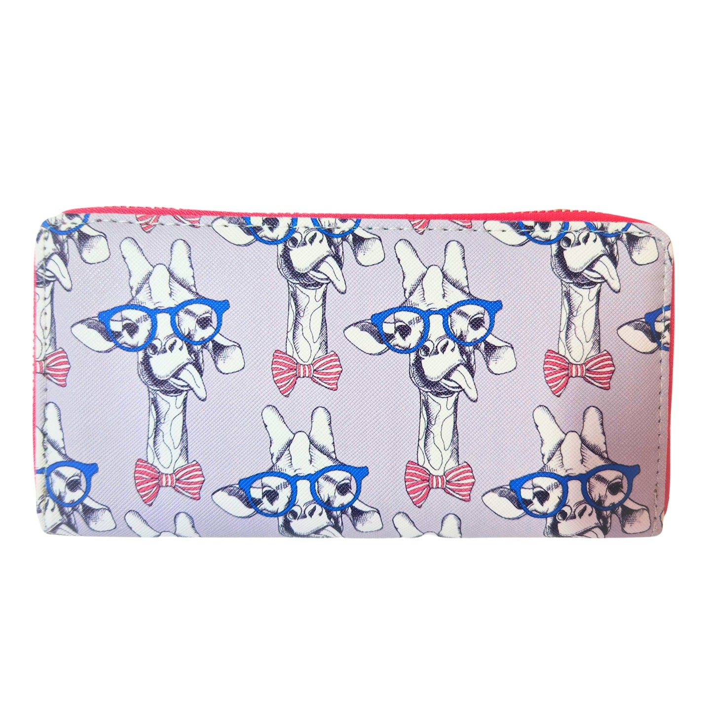 ANIMAL PRINTED SINGLE ZIPPER WALLET