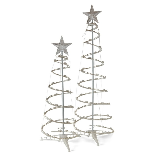 Holiday Time 2pk Light Up Clear Spiral Trees by Holiday Time