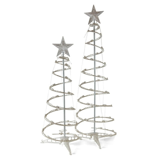 Holiday Time 2pk Light Up Clear Spiral Trees by Holiday Time