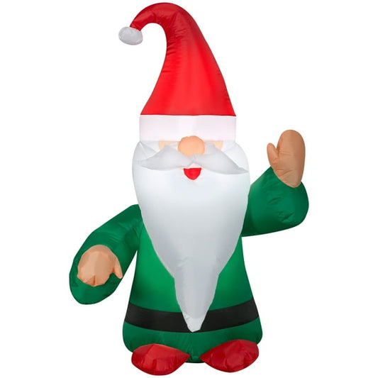 Holiday Time Christmas Gnome Inflatable 4 Foot Tall Decoration (119367)