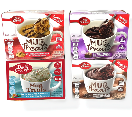 Betty Crocker Mug Treats Muffin & Cake Mixes - Microwave - Pack of 4