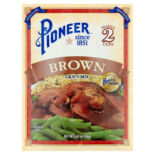 Pioneer Brand Gravy Mix, Brown, 1.61 Oz Packet (Pack of 12)