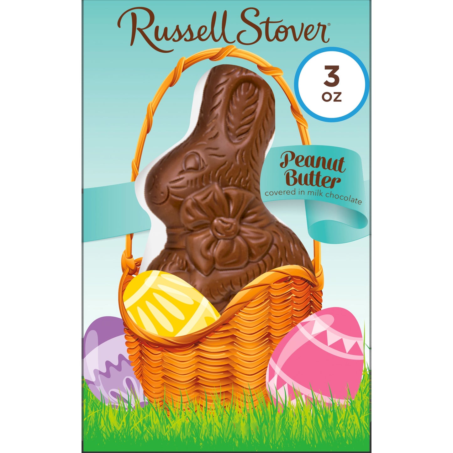 Russell Stover Milk Chocolate Peanut Butter Rabbit, 3 Ounce