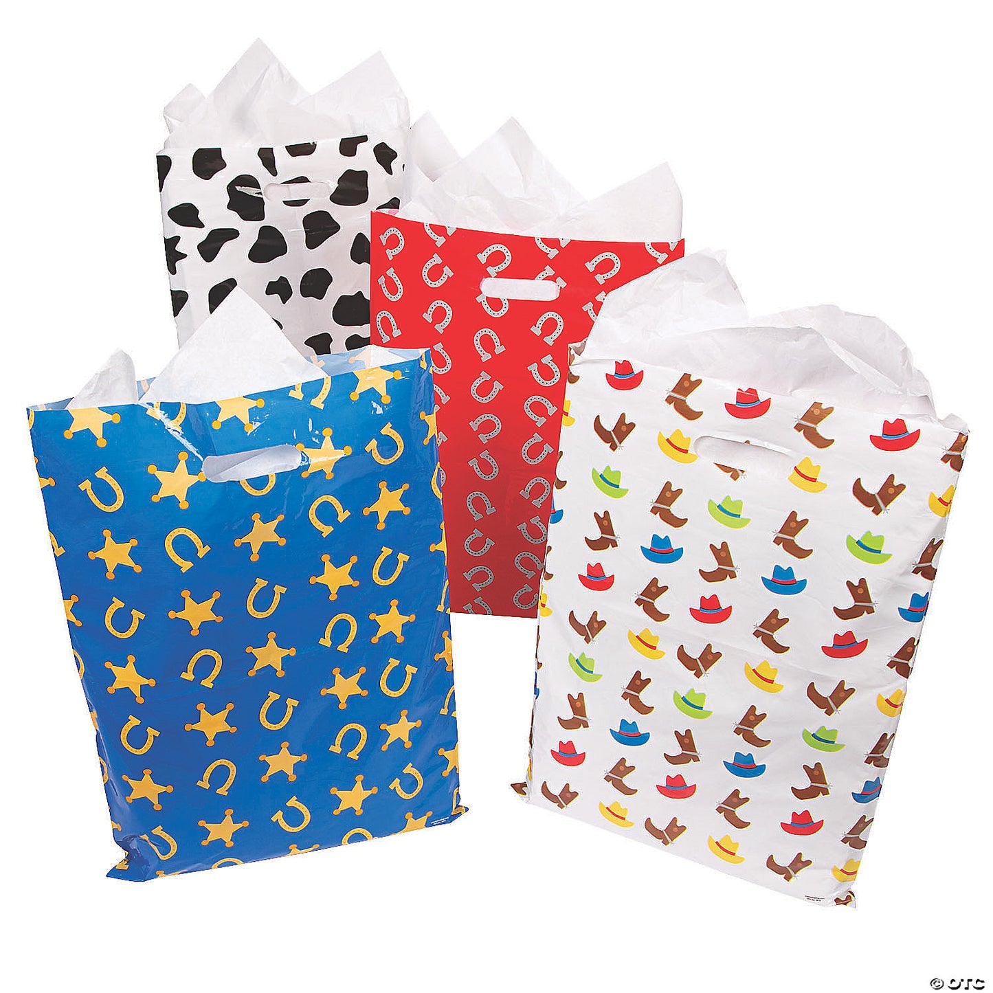 WESTERN PRINT PLASTIC BAGS - Party Supplies