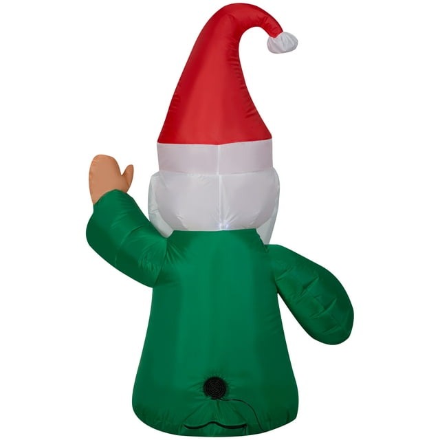 Holiday Time Christmas Gnome Inflatable 4 Foot Tall Decoration (119367)