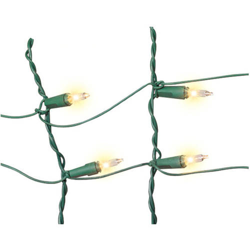 Holiday Time 200 High Density Clear Net Lights, Green Wire, 4 Ft X 4 Ft Lighted Area