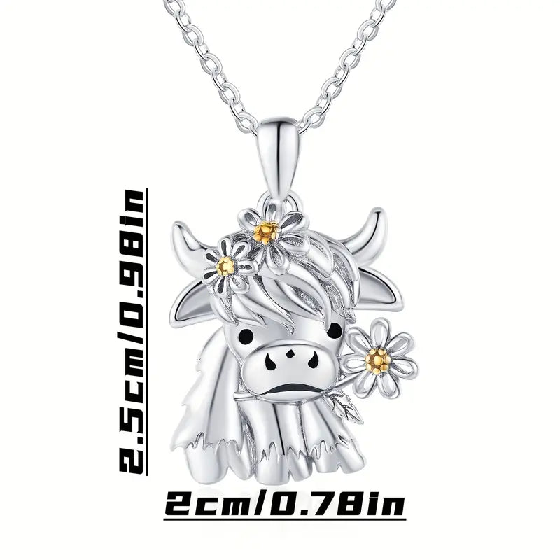 Cute Cartoon Cow Pendant Necklace - The Perfect Animal Jewelry Gift For Girls!