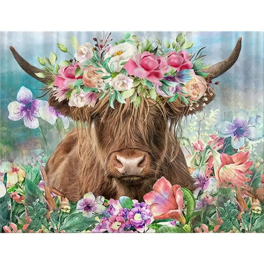 Gem Art Painting with Diamonds Dots Home Wall Décor Cow